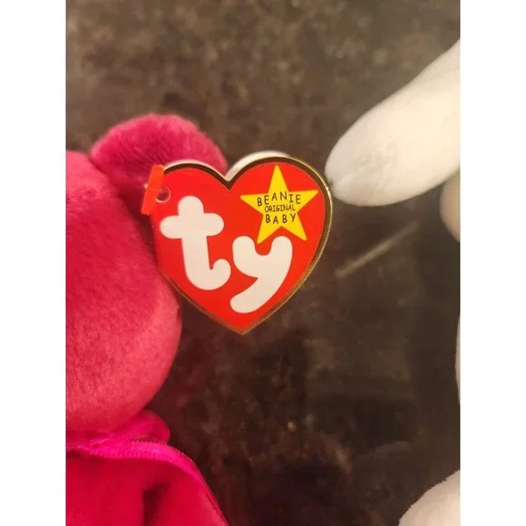 Ty Beanie Babies Valentino & Valentina Bears w/ Tags – '94 & '98 Brown Nose - Picture 6 of 13